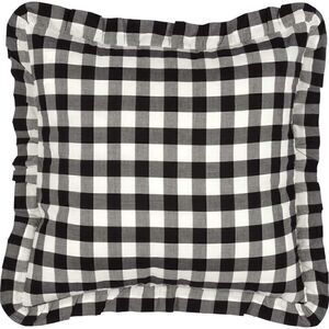 Buffalo Check Ruffled Throw Pillow 18x18